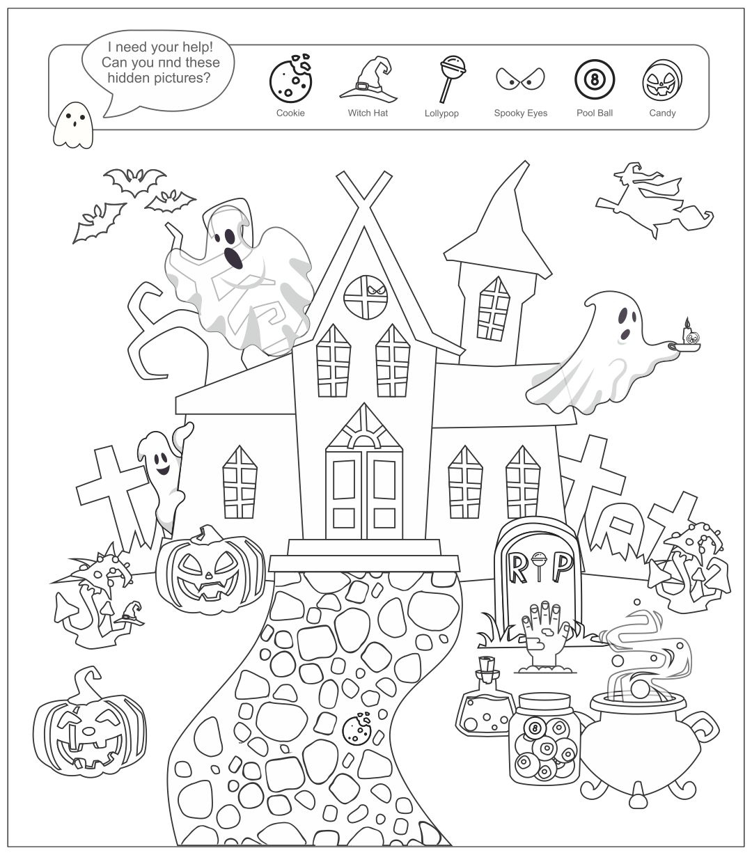 5 Best Halloween Hidden Picture Printable Printablee