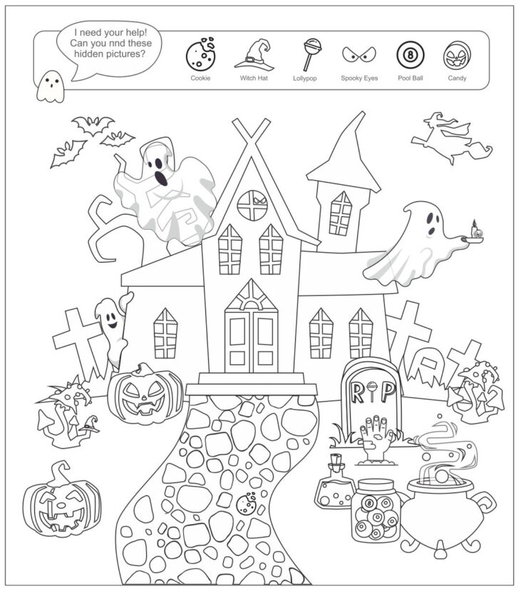 5 Best Halloween Hidden Picture Printable Printablee | Hidden Pictures ...