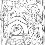 Camping Search And Find Coloring Page Crayola Camping Coloring