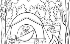 Camping Search And Find Coloring Page Crayola Camping Coloring