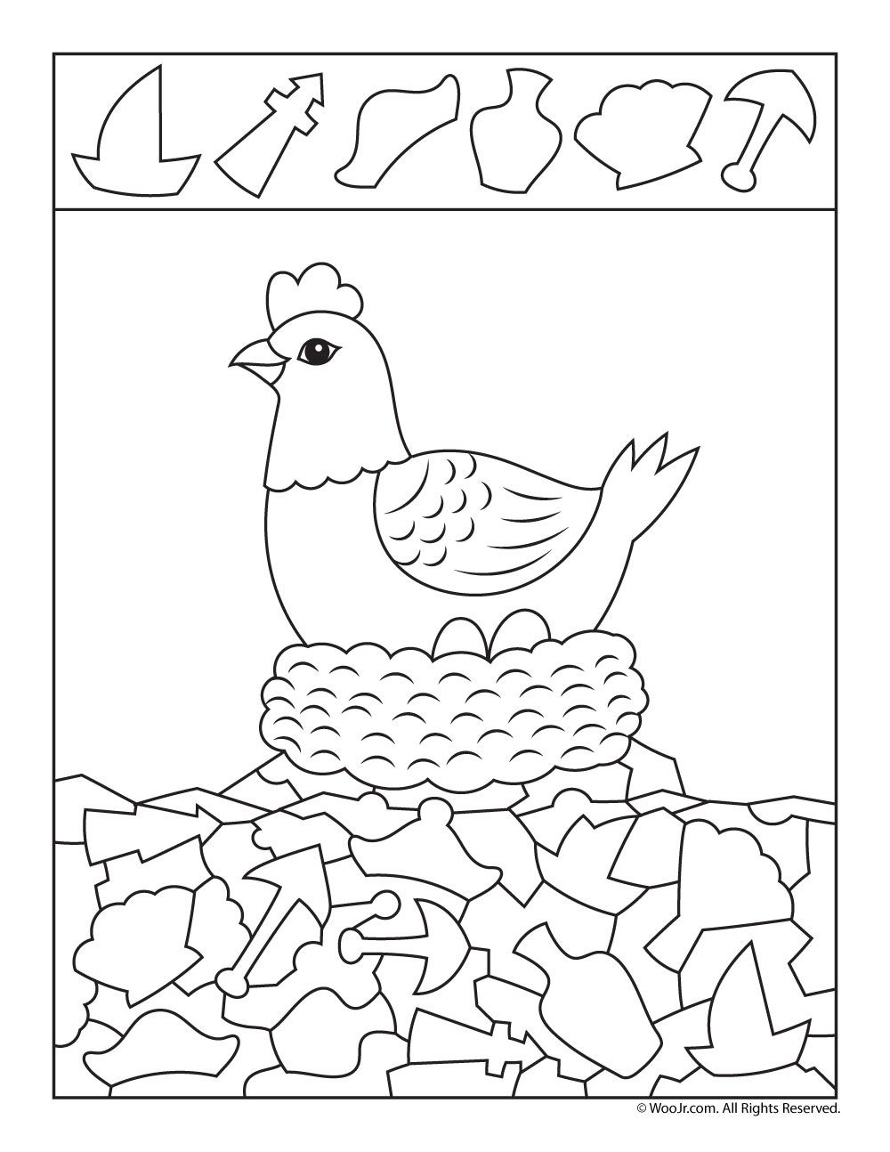 Chicken And Eggs Spring Hidden Pictures Hidden Pictures Drawing 