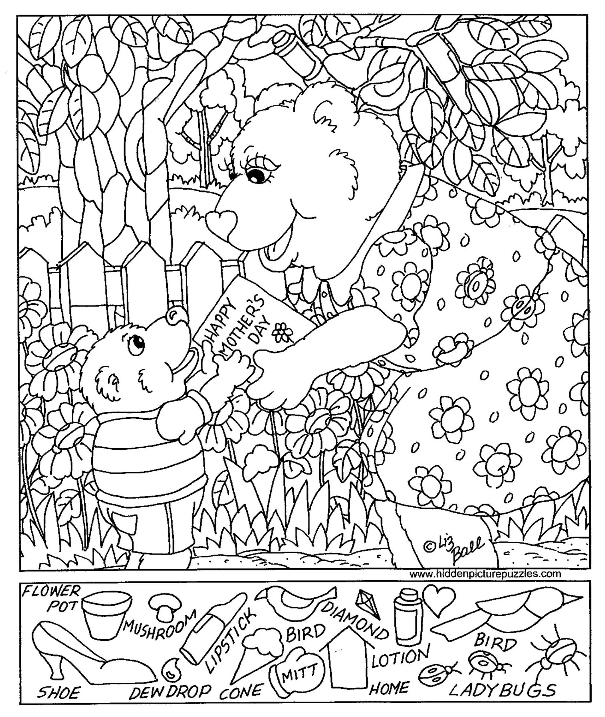 Coloring Page Hiddene Coloring Pages Free Printables Free Printable 