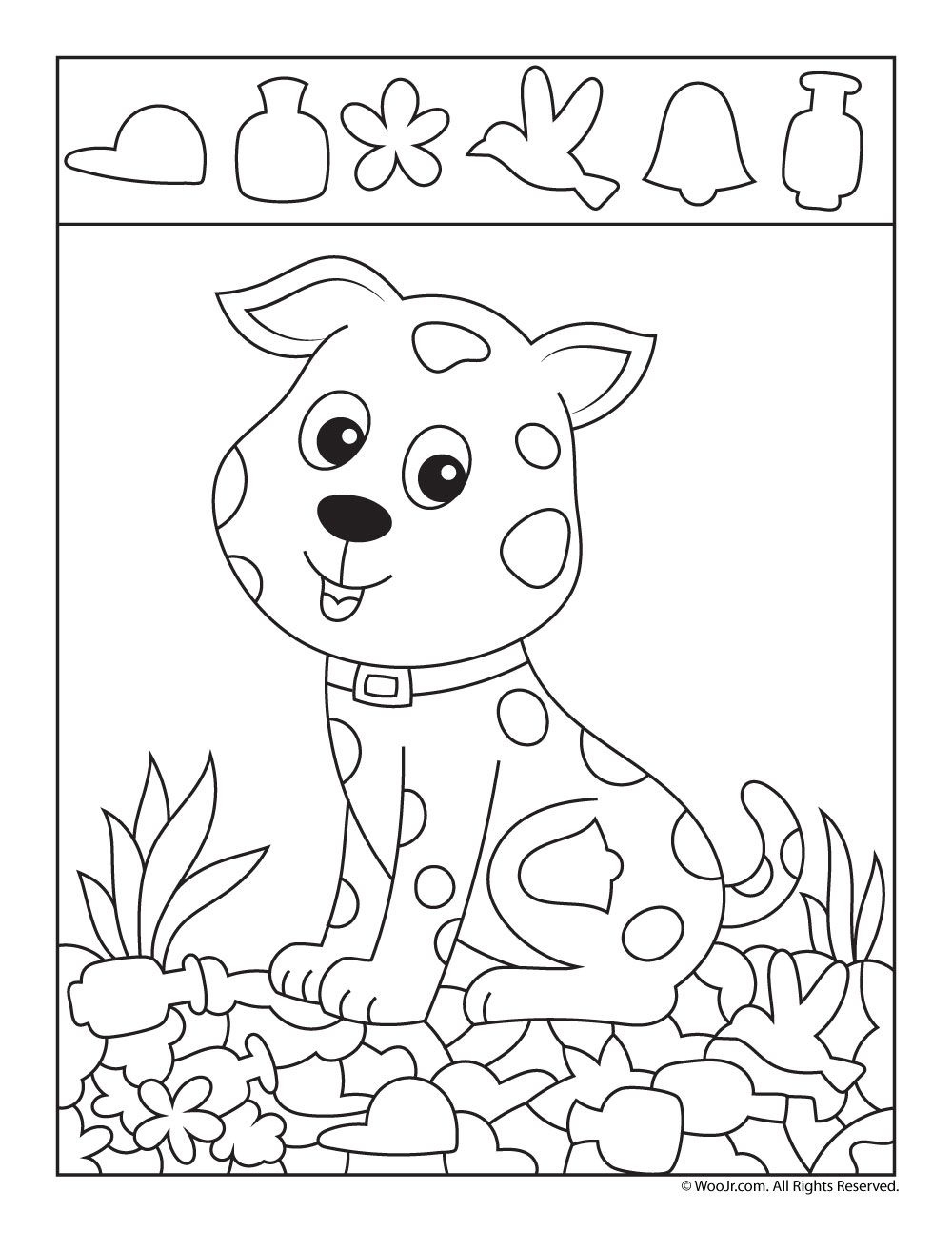 Cute Puppy Hidden Picture Page Woo Jr Kids Activities Hidden 