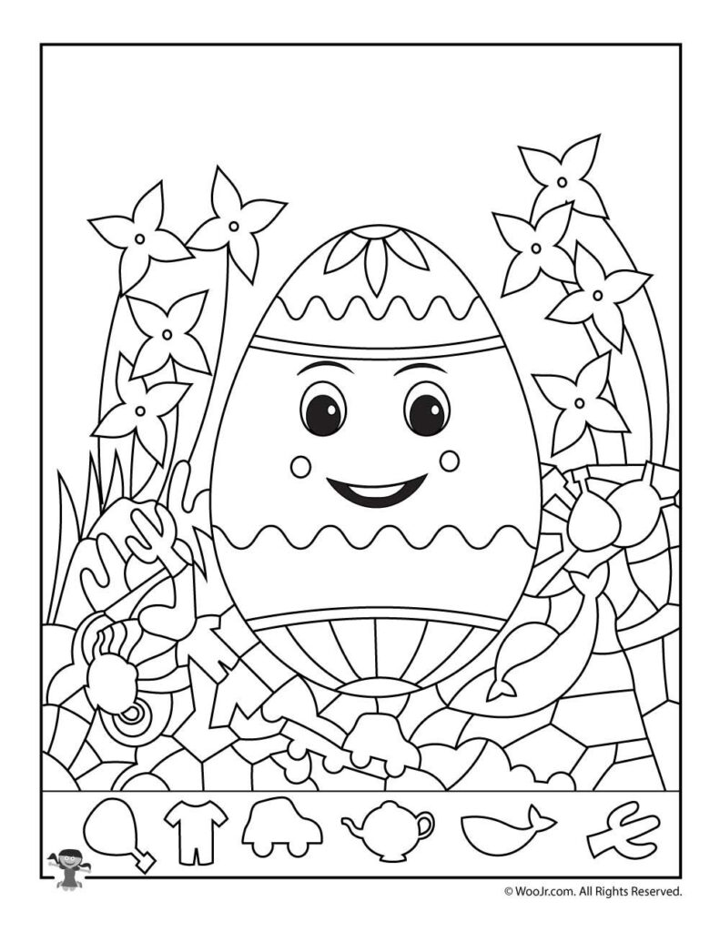 Easter Hidden Pictures Printable Activity Pages Woo Jr Kids | Hidden ...