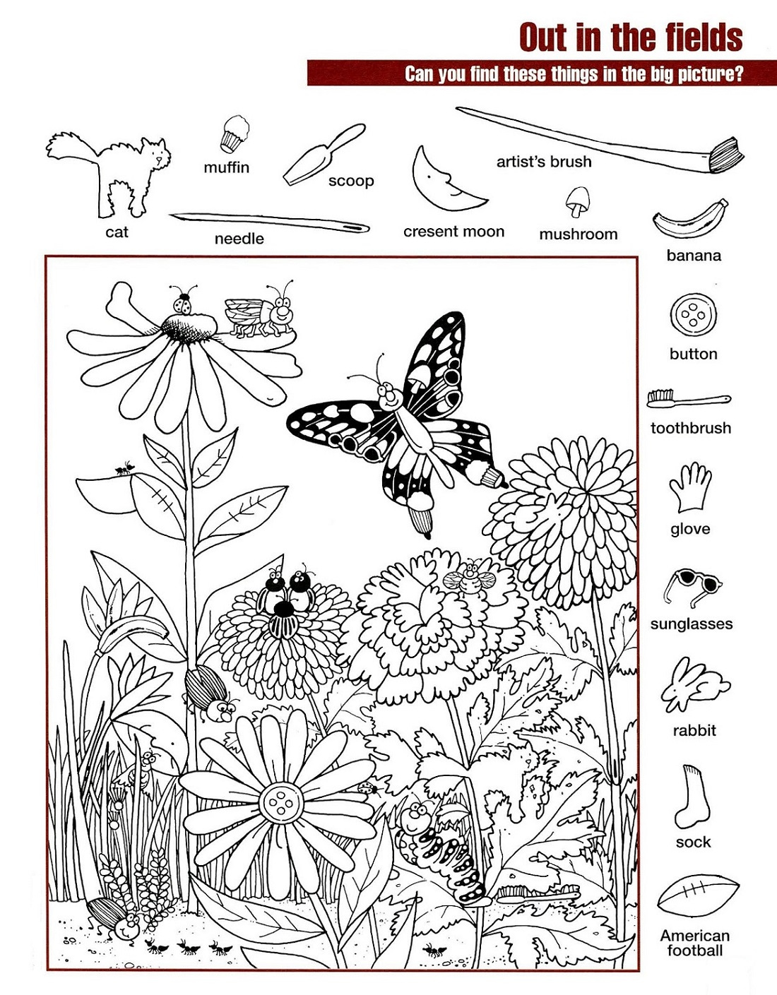 Easy And Hard Hidden Pictures Worksheet Pintable 101 Activity