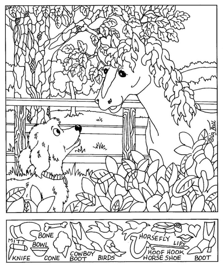 Coloring Hidden Pictures Sheets