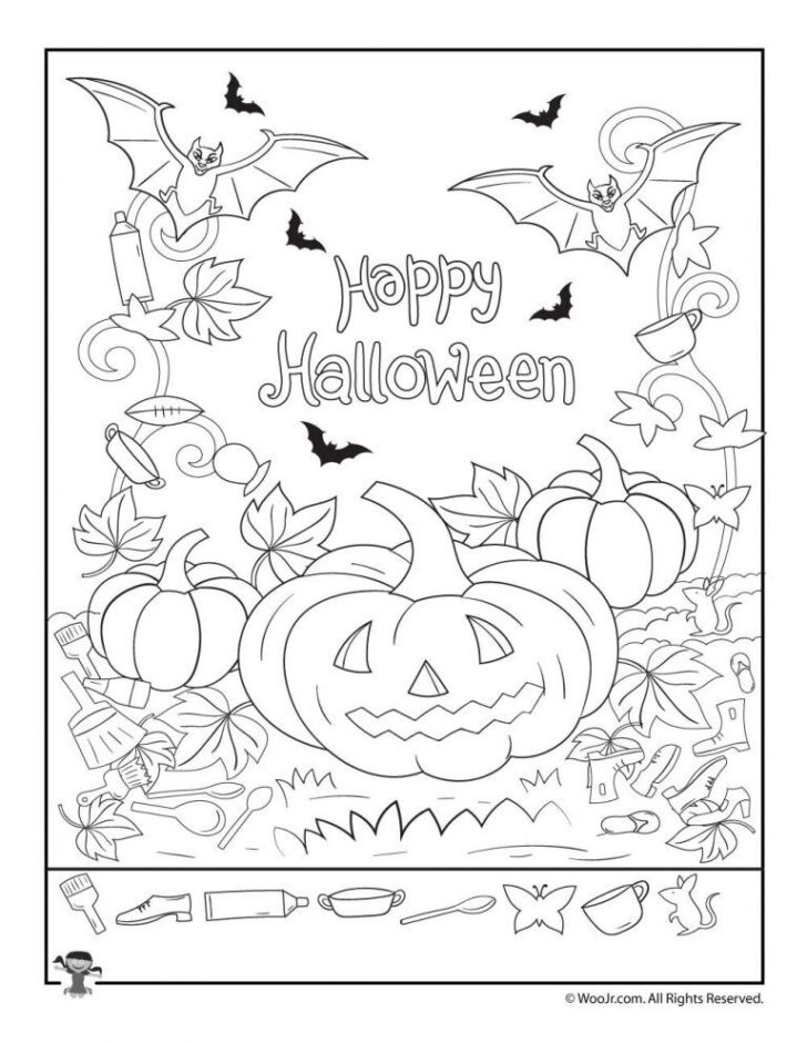Halloween Hidden Pictures Printables Woo Jr Kids Activities | Hidden ...