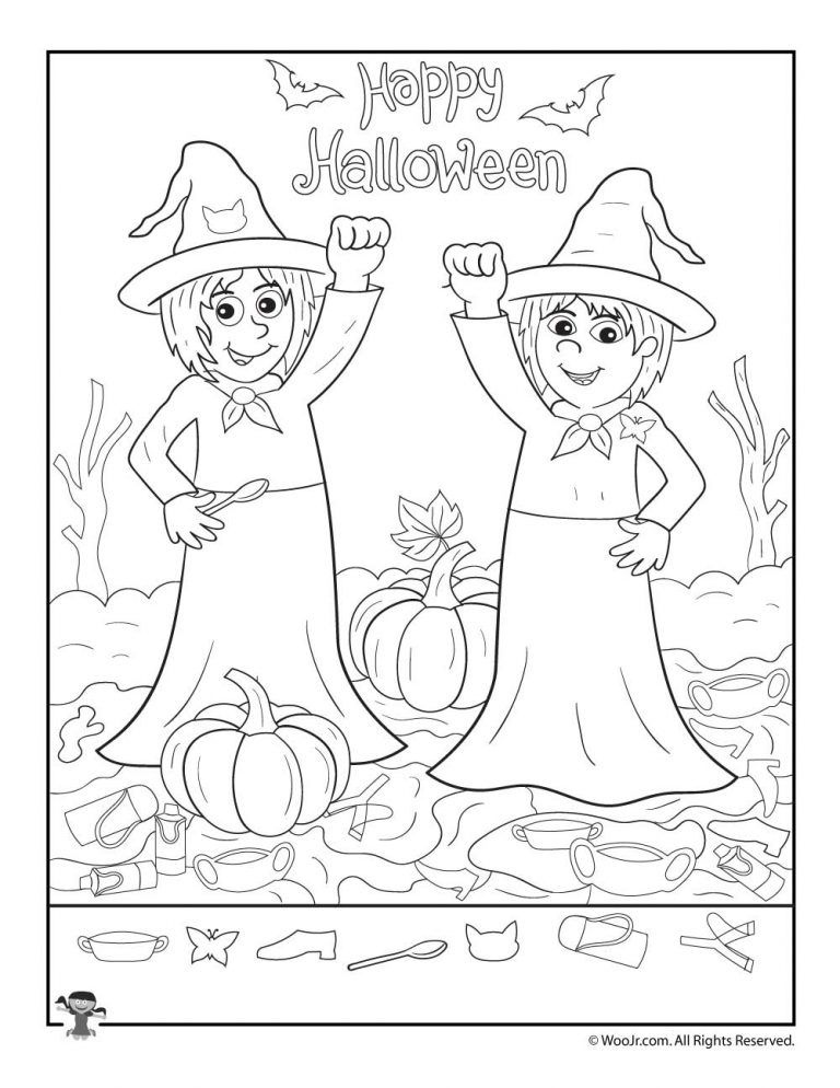 Halloween Hidden Pictures Printables Woo Jr Kids Activities 