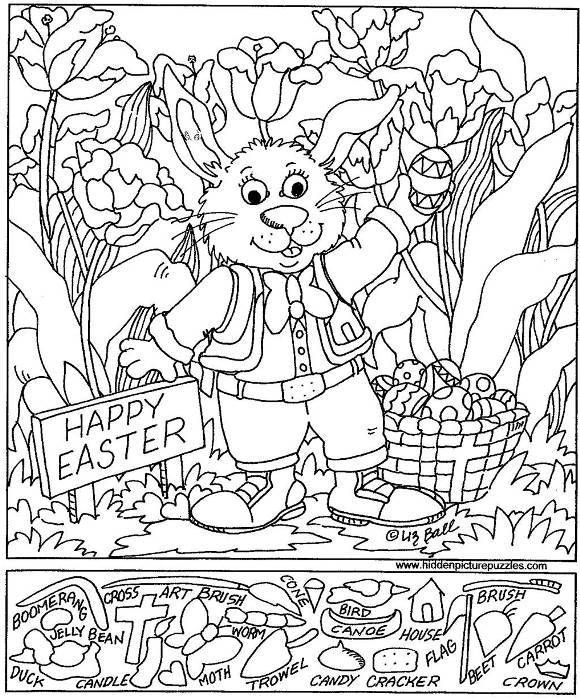 Easter Hidden Pictures Printable