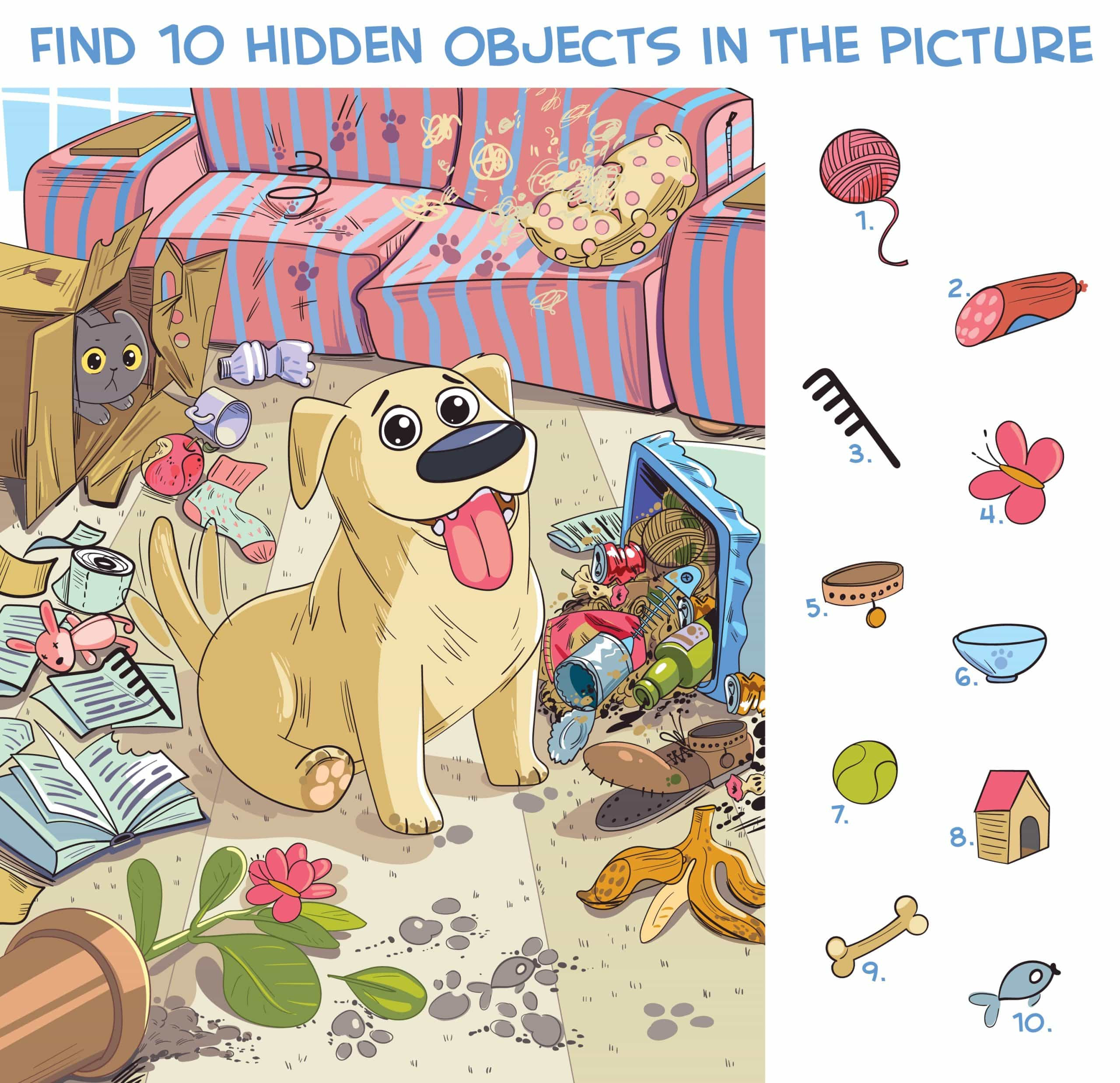 Hidden Objects Pets Puzzle Prime