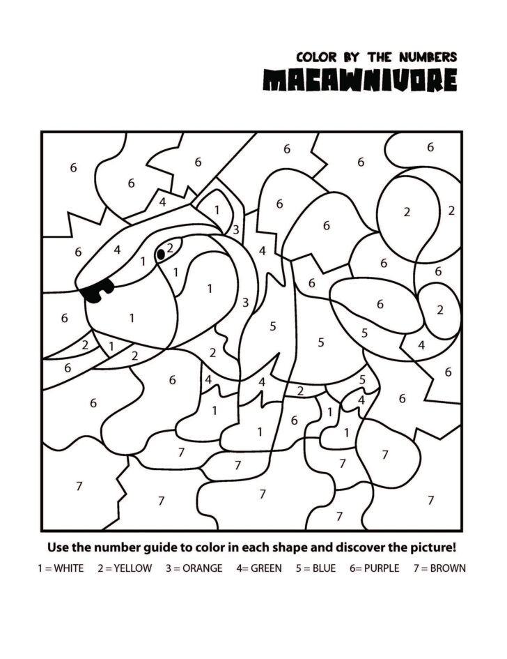 Free Printable Color By Number Hidden Pictures