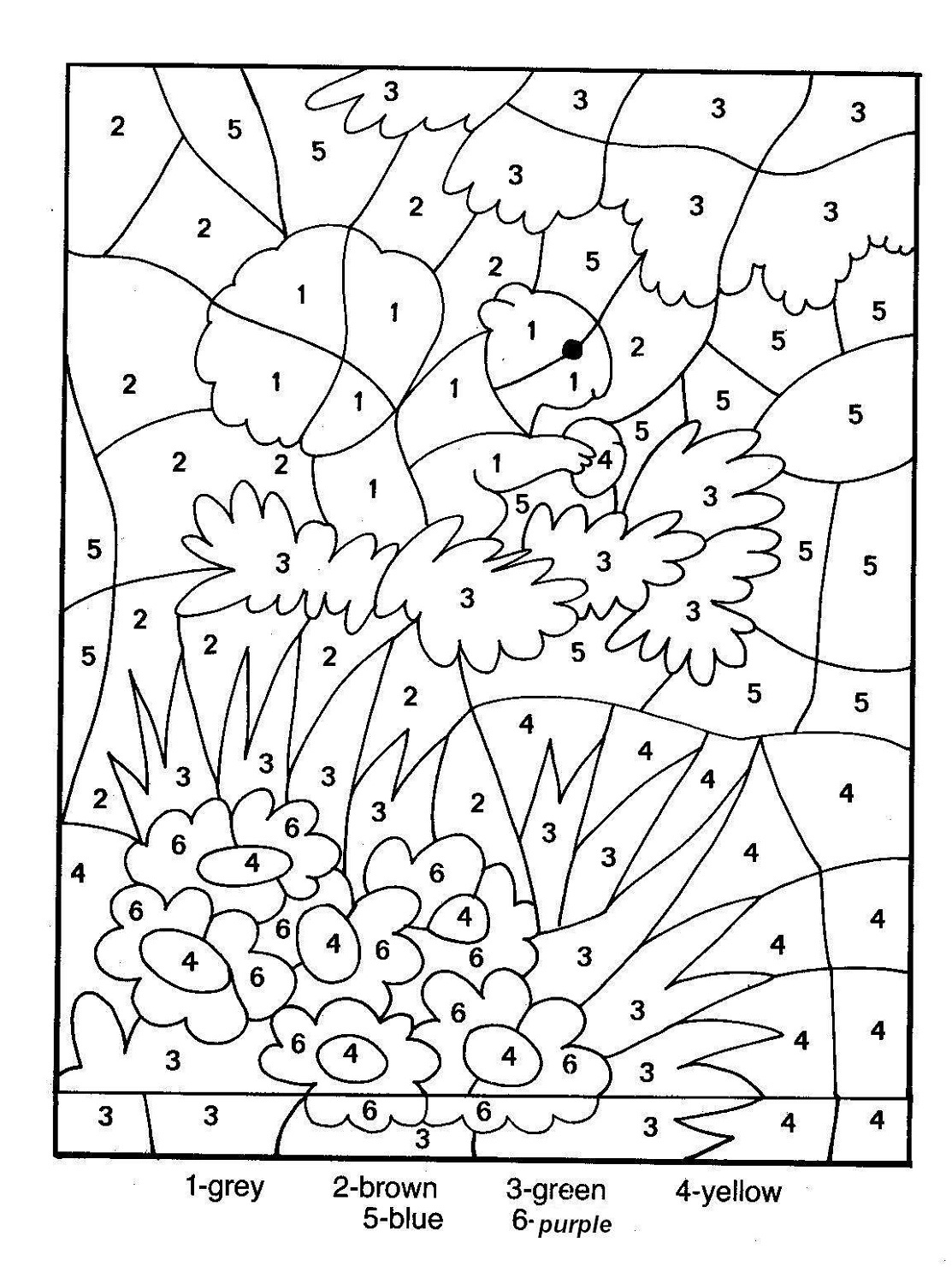 Hidden Picture Color By Number Activity Shelter