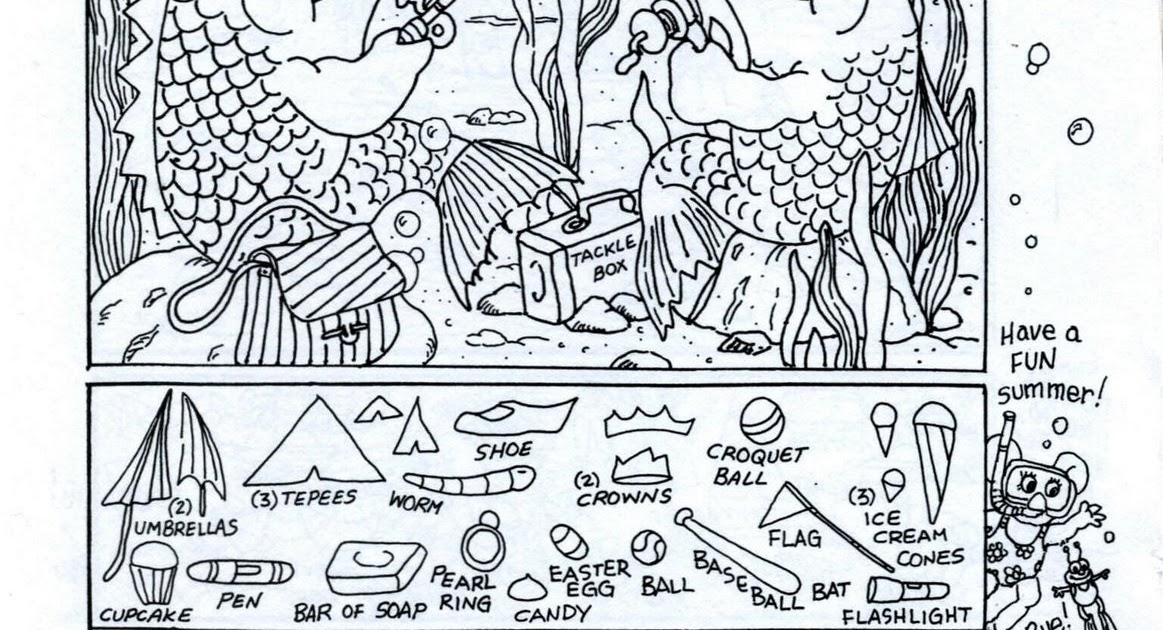 Hidden Pictures Publishing Hidden Picture Coloring Page Summer