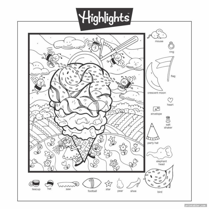 Highlights Magazine Hidden Pictures Printable