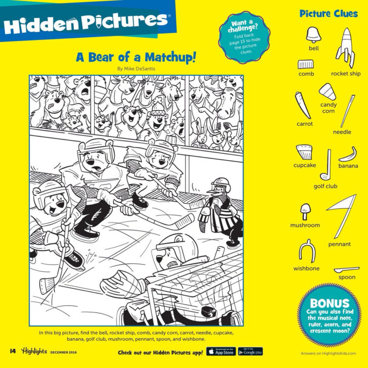Highlights Hidden Picture Answers