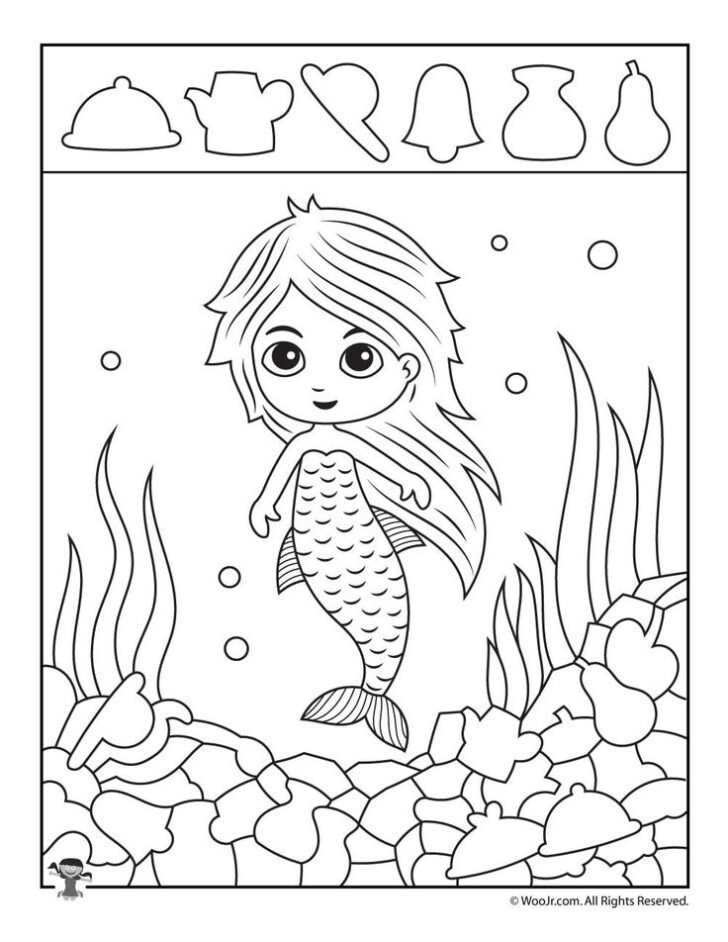 Hidden Picture Mermaid Printable