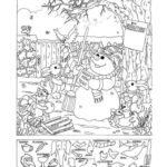 New Year S Day Hidden Picture Puzzle Coloring Page Hidden Picture