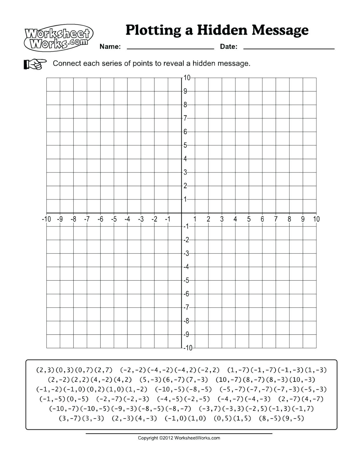 Ordered Pairs And Coordinate Plane Worksheets Free Printable 