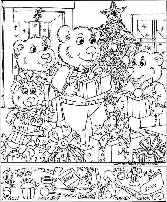Hidden Pictures Christmas Printables