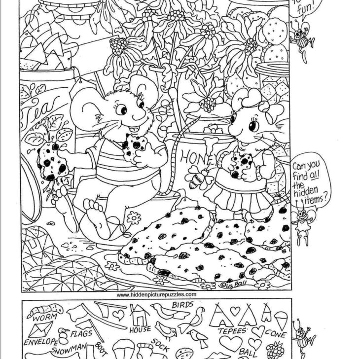 Hidden Picture Puzzles For Kids Printable