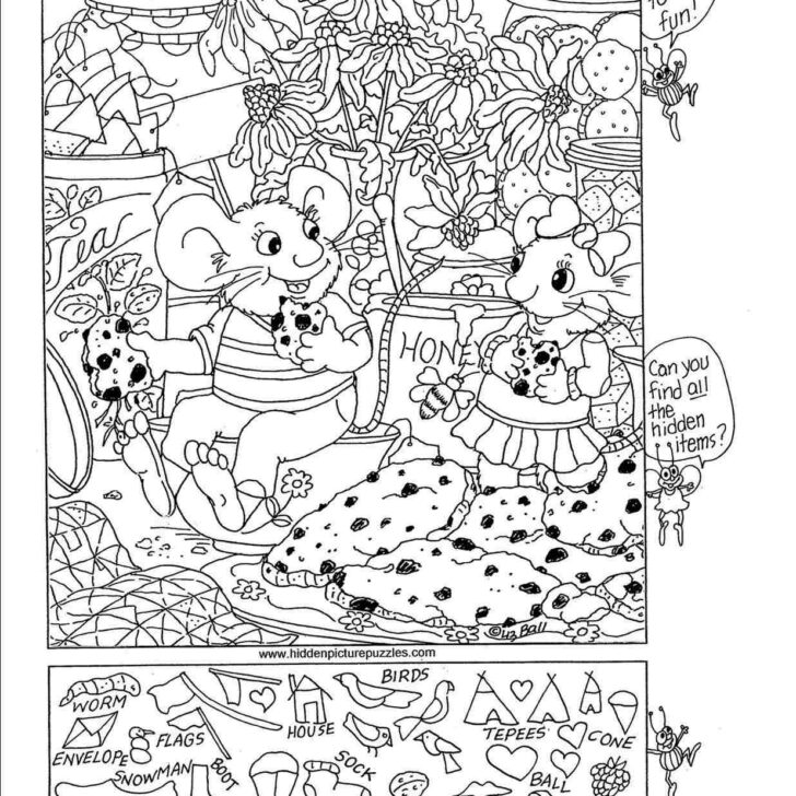 Hidden Picture Puzzles Free Printable
