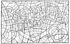 Printable Hidden Picture Color By Number 101 Activity