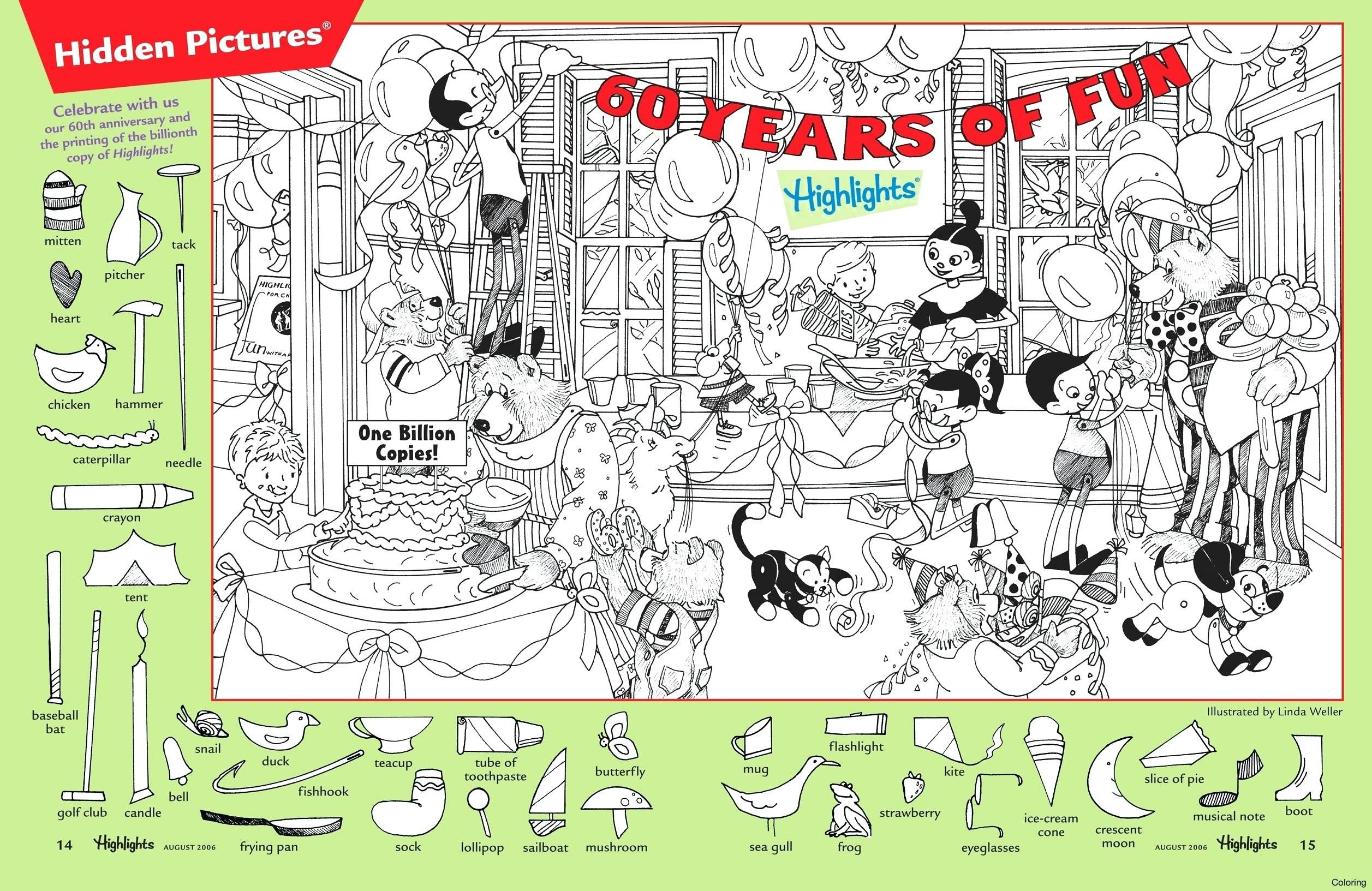 Printable Highlight Picture Hidden Objects Printable Coloring 
