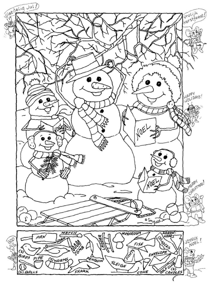 Christmas Hidden Pictures Printable