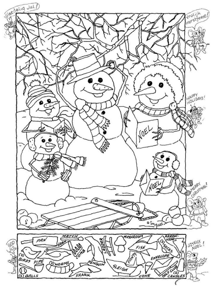 Printable Winter Hidden Pictures