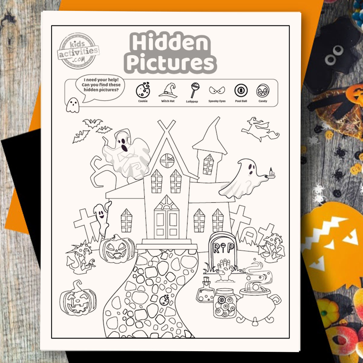 Spooktacular Halloween Hidden Pictures Printable Too Adorable 