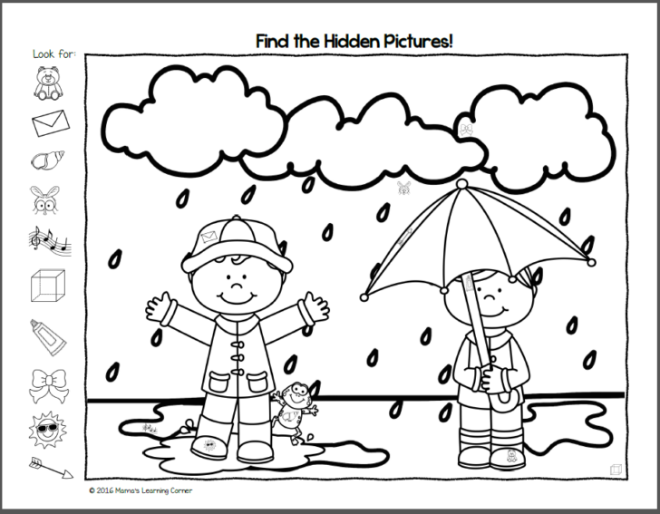 Preschool Hidden Picture Worksheets