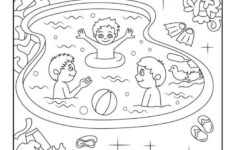 Swimming Pool Summer Hidden Pictures Page Woo Jr Kids Activities