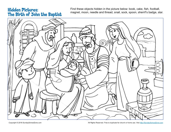 Bible Hidden Pictures Free Printable