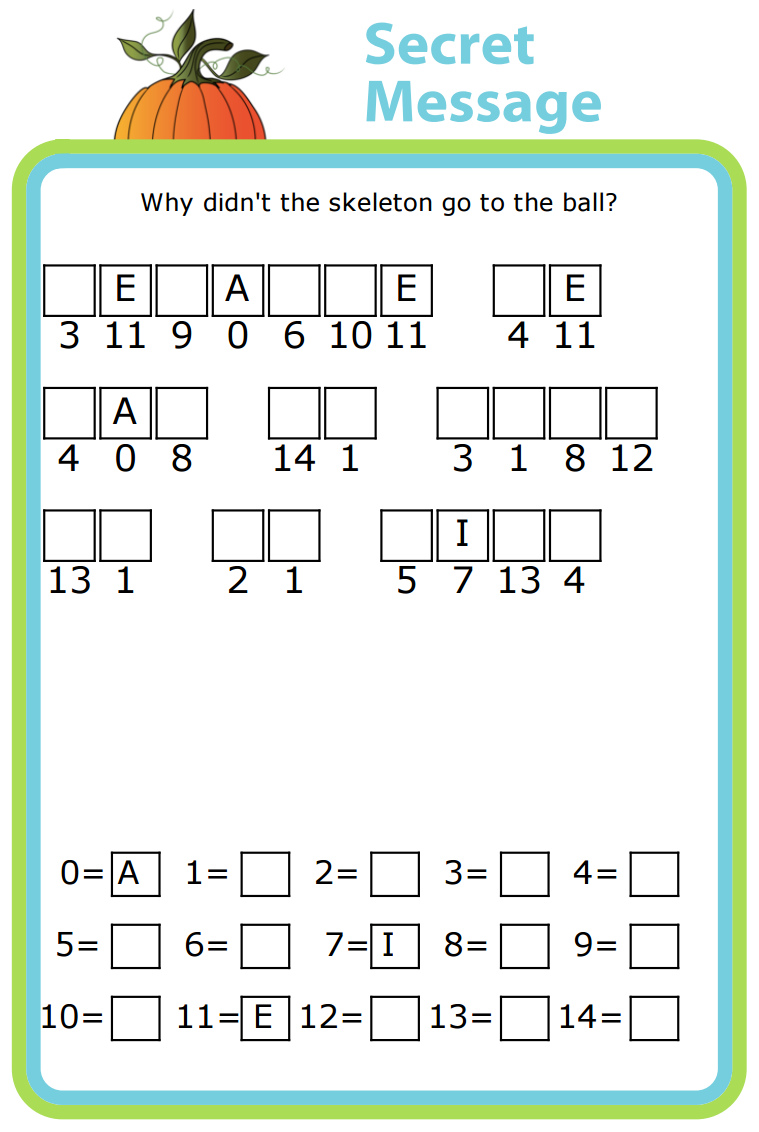 Week 15 Learning Problem Solving With Secret Message Puzzles | Hidden ...