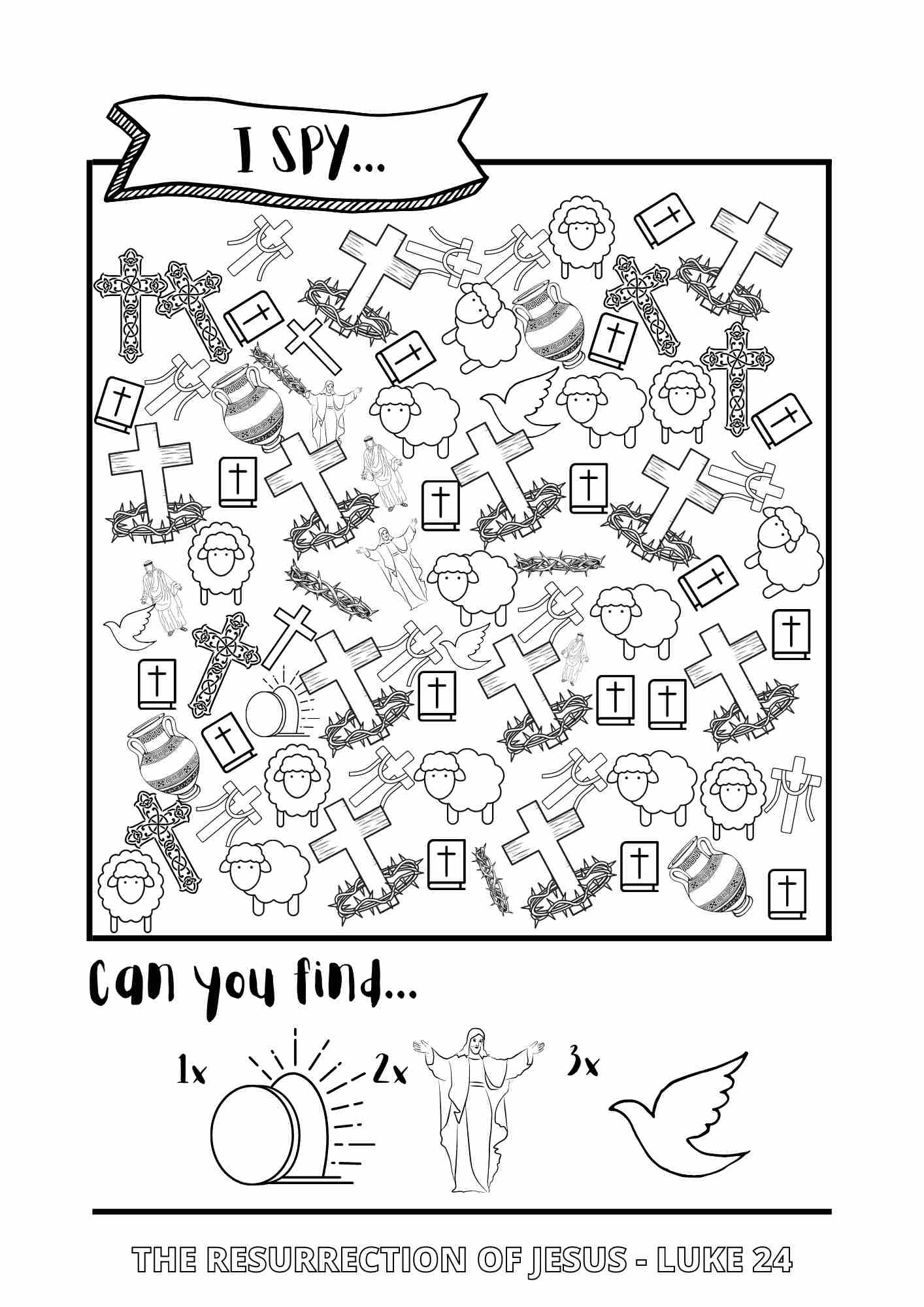 Bringing Bible Stories To Life With An I Spy Worksheet - Free with regard to Christian Easter Hidden Pictures