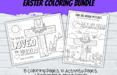 Easter Coloring Bundle within Religious Hidden Pictures Easter