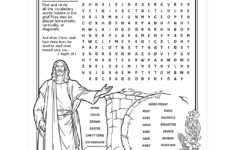 Easter Crosswords Activity Page - Printable inside Religious Easter Hidden Picture Sheet