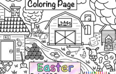 Easter Egg Hunt Activity Coloring Page, Hidden Eggs Printout pertaining to Easter Egg Hunt Hidden Pictures