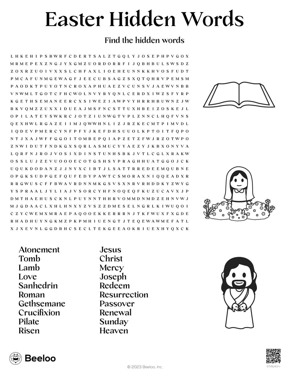 Easter Hidden Words • Beeloo Printable Crafts And Activities For Kids regarding Christian Easter Hidden Pictures