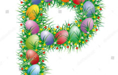 Easter Letter P Eggs Hidden Grass Stock Vector (Royalty Free pertaining to Easter Hidden Pictures P