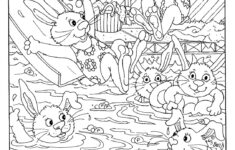 Happy Easter Hidden Pictures / Coloring Page — Jeanie Neal Face-Up with Free Printable Hidden Pictures Easter