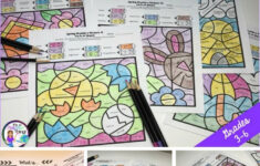 Spring Coloring Pages &amp; Easter Colornumber Parts Of Speech regarding Easter Parts Of Speech Hidden Picture