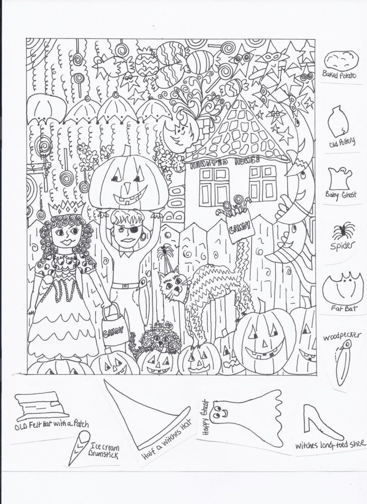 Halloween Hidden Pictures Puzzles to Highlight