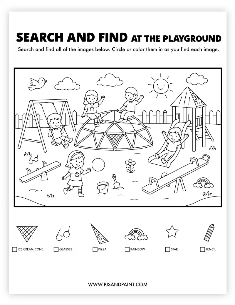 12 Free Printable Search And Find Activities - Pjs And Paint for Hidden Picture Search