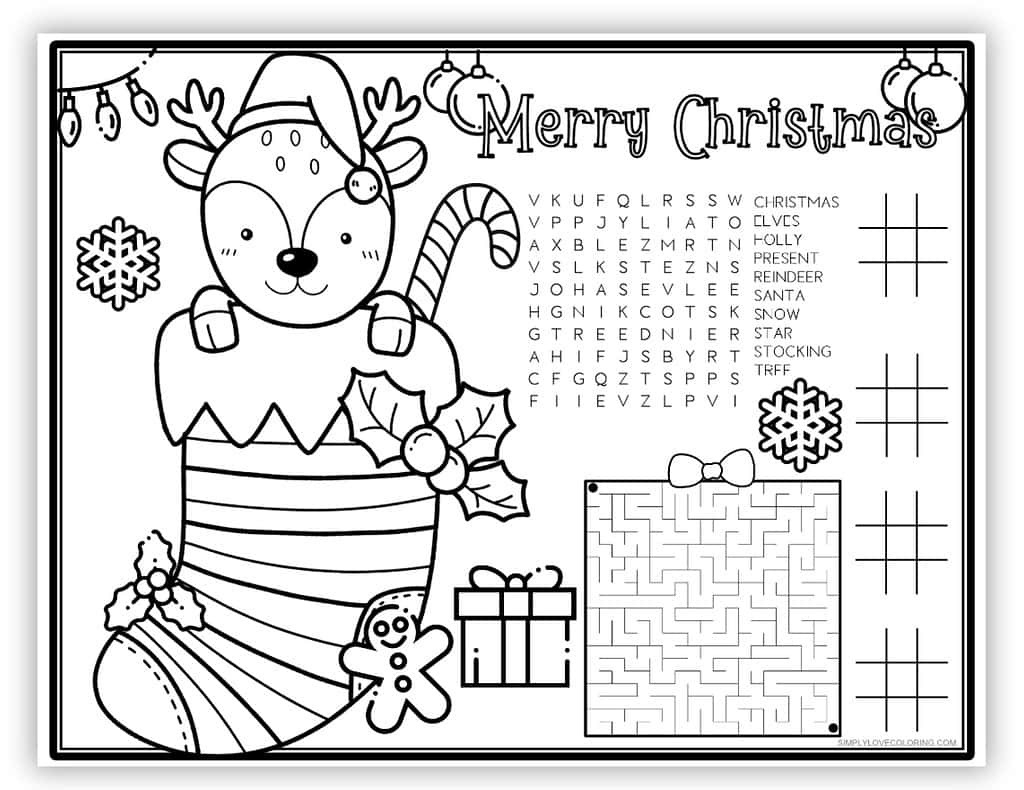 14 Printable Christmas Placemats Activity (Free Pdf Printables with regard to Christmas Hidden Pictures to Print