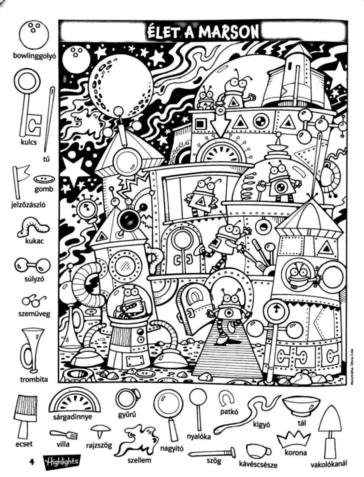 Difficult Hidden Pictures Worksheets