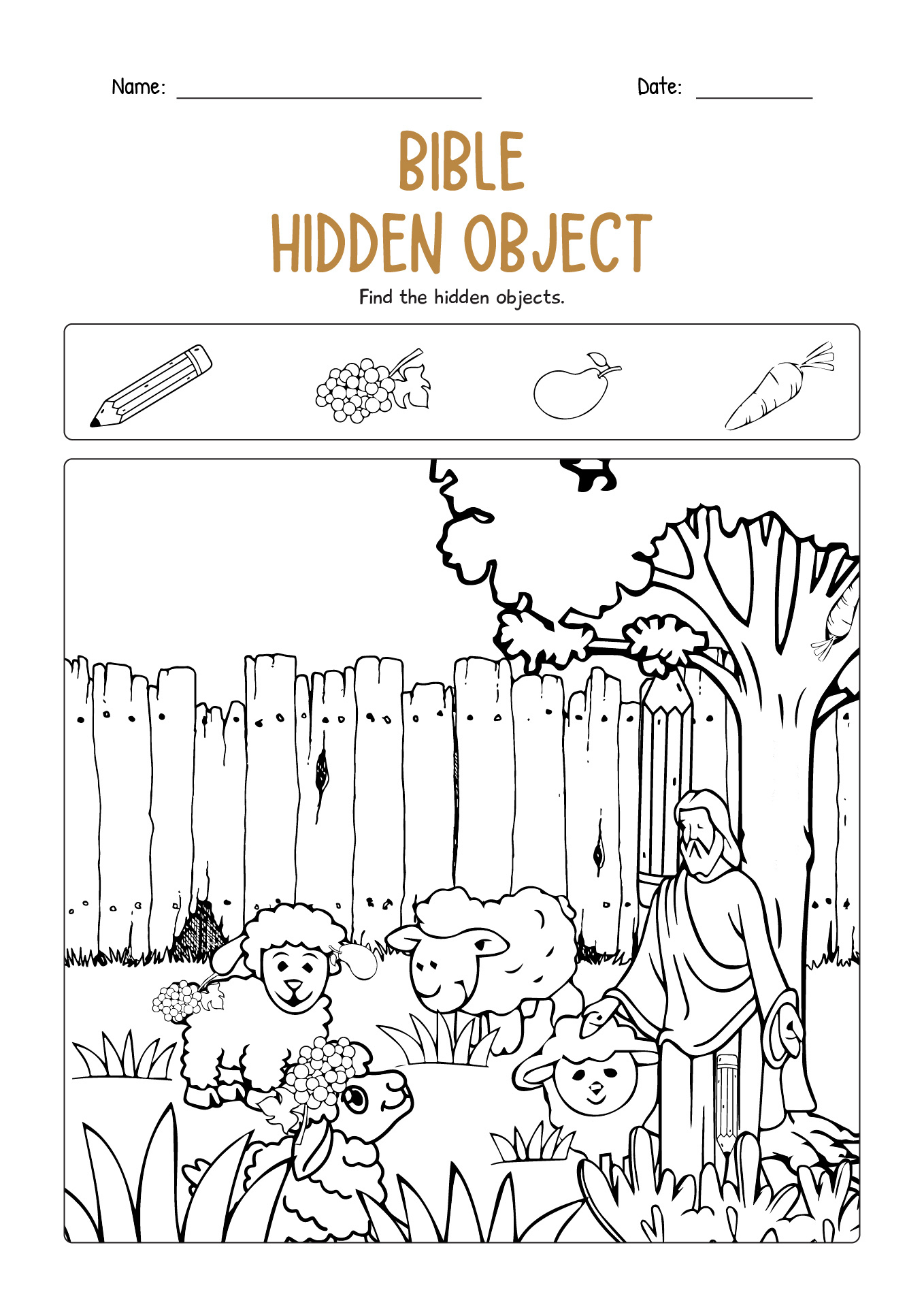 16 Bible Hidden Pictures Worksheets - Free Pdf At Worksheeto pertaining to Hidden Picture Bible