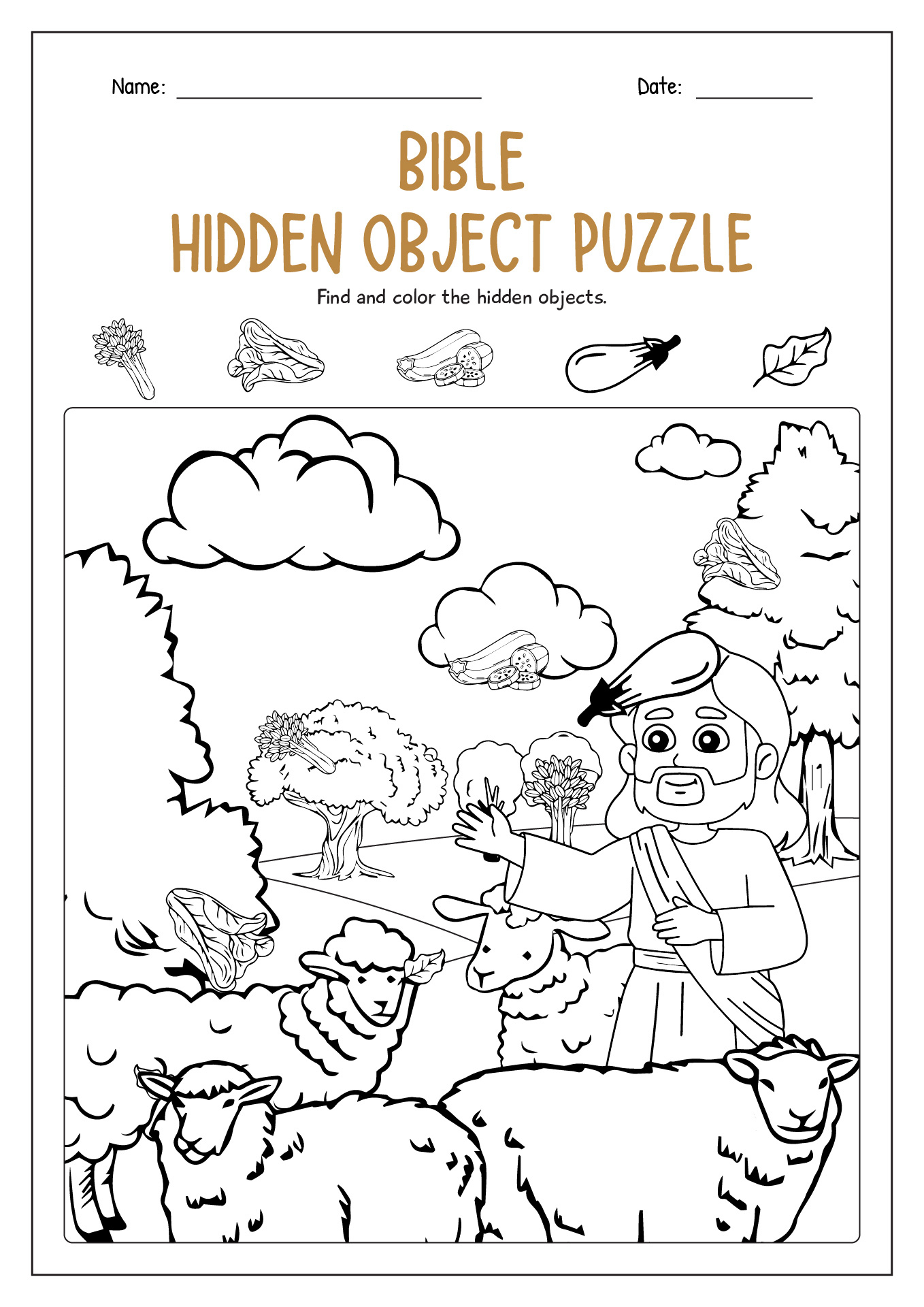 16 Bible Hidden Pictures Worksheets - Free Pdf At Worksheeto within Bible Story Hidden Pictures