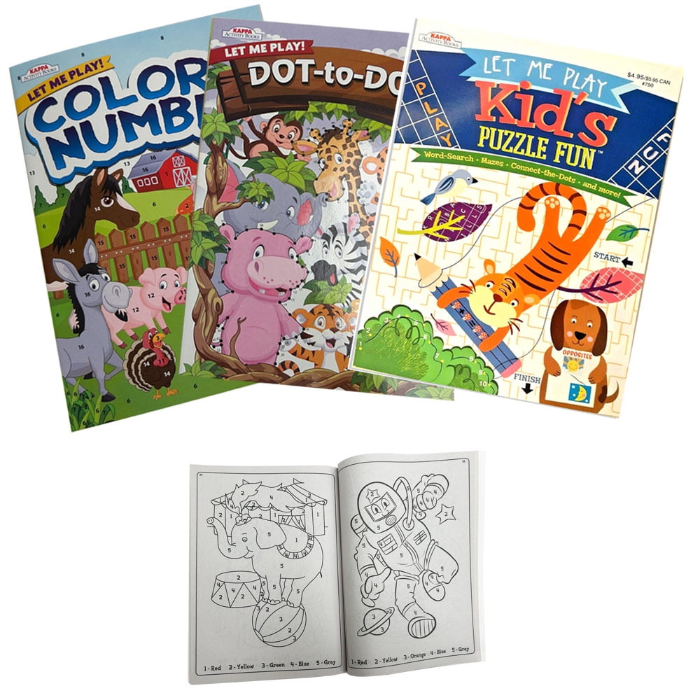 2 Packs Activity Coloring Books Colors Numbers Great Learning Gift in Hidden Pictures Discovery Activity Zone