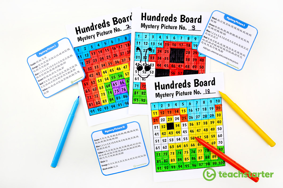 32 Awesome [Printable] Hundreds Board Mystery Picture Task Cards within Hundreds Chart Hidden Pictures Free